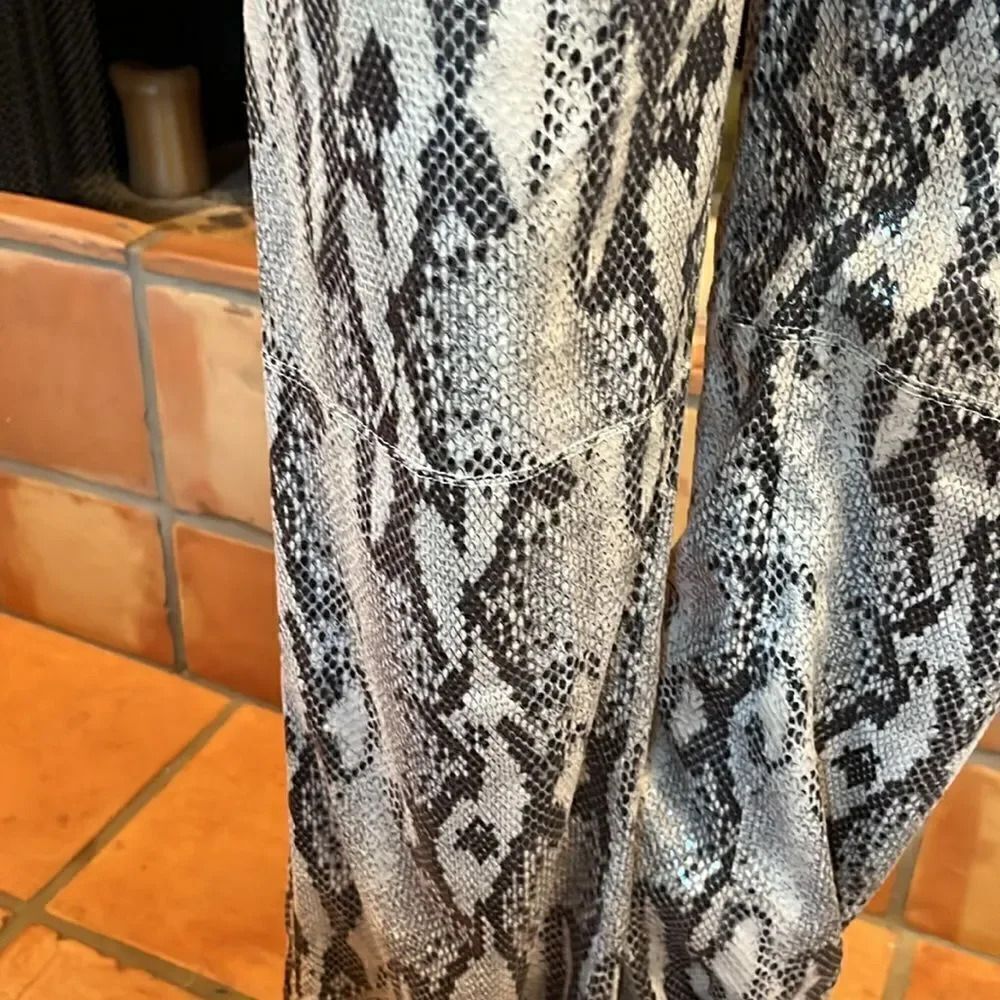 MSGM Python Print High Waisted Straight Leg Pants… - image 4